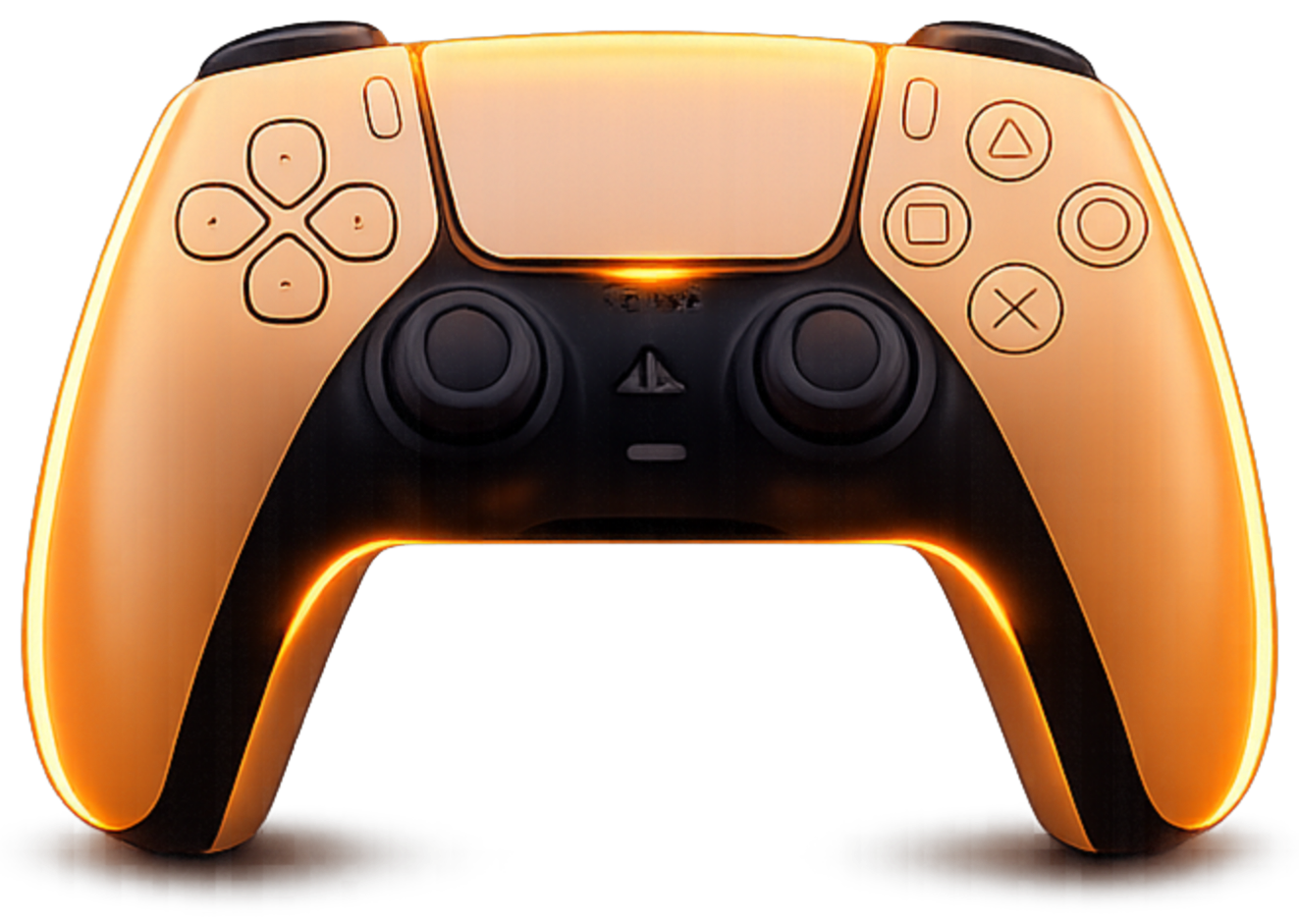 Оранжевый контроллер PlayStation для занятой станции
