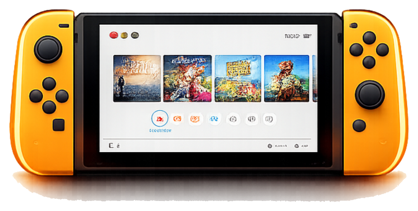 Оранжевый Nintendo Switch для занятой станции